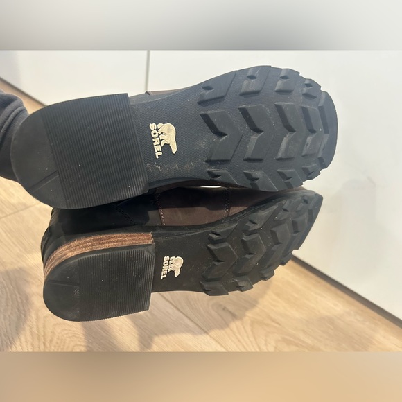 Sorel Women's Emelie Chelsea Boots Waterproof Blackened Brown Leather Size 9 - Picture 10 of 11